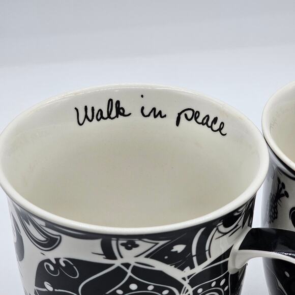 Karma Gifts Boho Ceramic Coffee Mug Set Bird Elephant Inspirational Gift - Picture 2 of 8